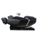 Infinity Ultra Imperial Syner-D Massage Chair reclined flat in zero gravity position, side studio view in black