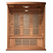 Inside the Maxxus Montilemar Cedar Sauna with full-width bench, three back carbon heaters and under-bench panel