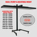 Compatibility chart listing EXESAS LED wattages beside the JKG Rolling Stand for Red Light Therapy Panels with panel mounted flat