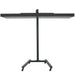 Straight-on white background view of the JKG Horizontal Rolling Stand for Red Light Therapy Panels with unlit panel mounted flat