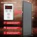 Enlarged LCD timer and RED and NIR buttons shown with the 75 inch JKG Industries LLC 1216 Red Light Therapy Panel