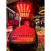 Low foot-end photo of the Tsb360 Longevity Bed Therapy & Recovery Bed with canopy panel lit over the pad