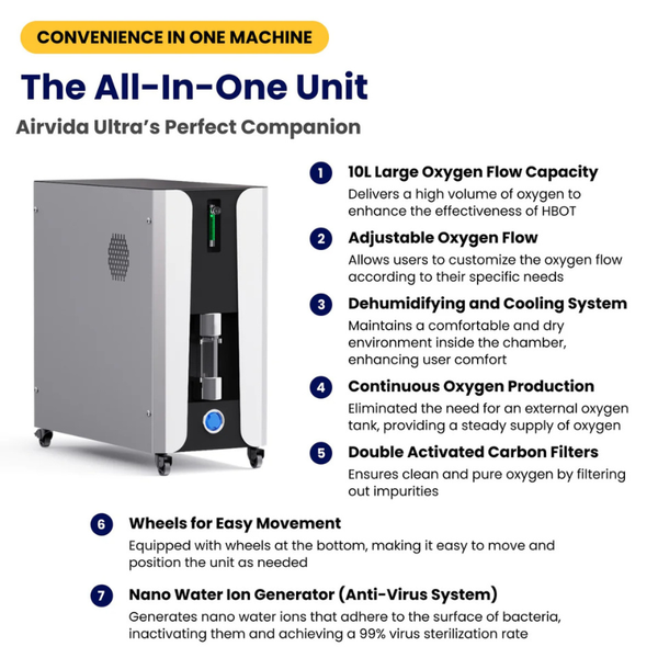 Airvida Elite 1.3-2.0 ATA Hard Shell Sitting Hyperbaric Chamber, photo 16