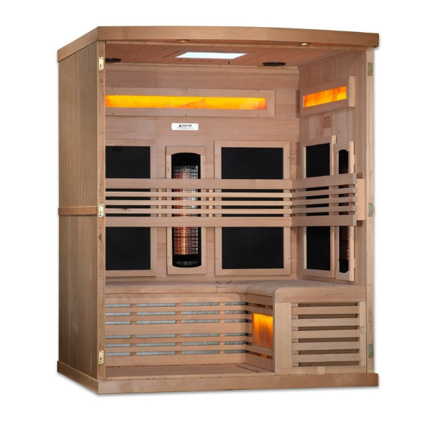 Golden Designs "Reserve Edition" 3 Person Near Zero EMF Full Spectrum with Himalayan Salt Bar (GDI-8230-01)