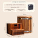 Ora Ice Bath cold plunge spec graphic with chiller power requirements and tub and step dimensions