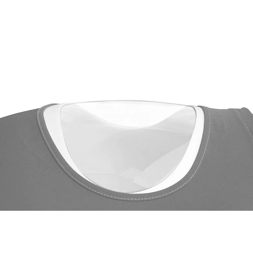 Close-up of a clear double-layered viewing window sewn into the grey fabric of the OxyRevo Apex36