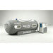 OxyRevo Apex36 linked by hose to the white water chiller air conditioner cooling unit in a studio setting