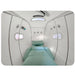 Mint mattress, pillow and overhead window seen inside the Oxyrevo Forward90 Sitting Hyperbaric Chamber