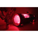 Deep red glow filling the OxyRevo Quest36 Oxygen Chamber end window in a darkened treatment room