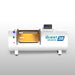 White OxyRevo Quest36 with blue branding shown front on with side window open and control panel on top