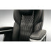 Perforated diamond-quilted massage backrest of the luxury power chair for the OxyRevo Space60