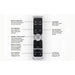 Annotated chair controller for the OXYREVO Space60 Pro Hyperbaric Oxygen Chamber labelling massage, memory, heating and ventilation keys
