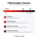 Wavelength chart showing the 633nm, 660nm, 850nm and 940nm output of the Peak Muscle Recovery Basecamp Red Light Therapy Bed