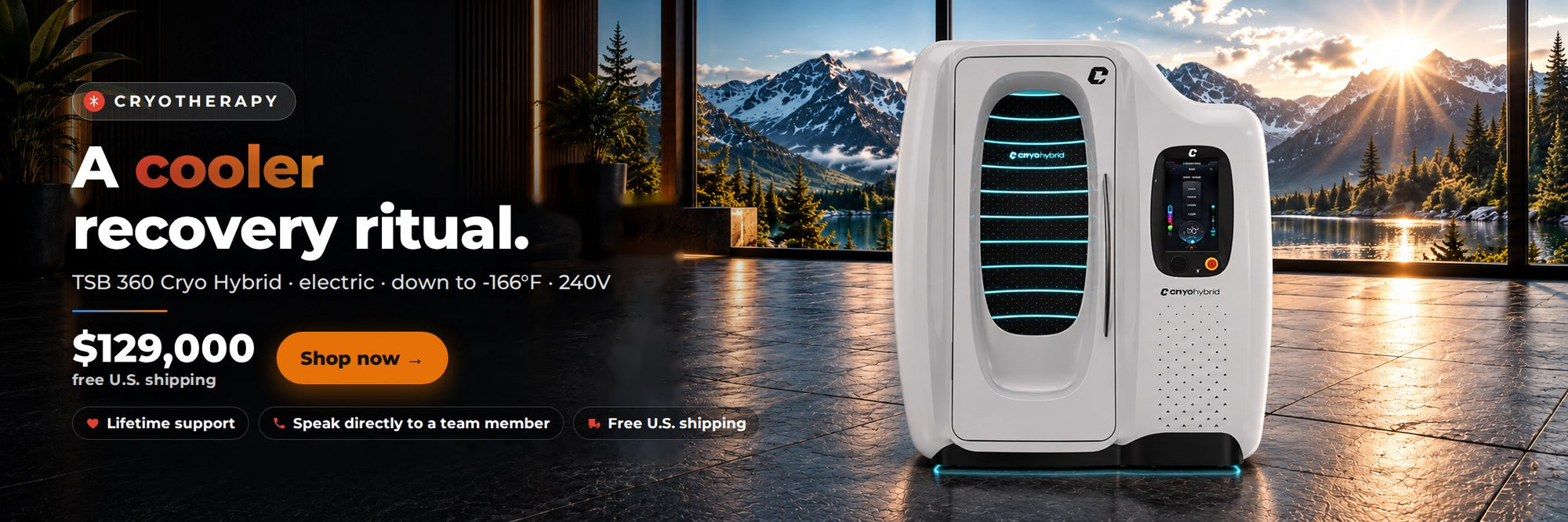 TSB 360 Cryo Hybrid electric cryotherapy chamber, $129,000. Shop now