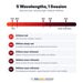 Wavelength chart showing the 633nm, 660nm, 810nm, 850nm and 940nm output of the Peak Muscle Recovery Summit 360 Red Light Therapy Bed