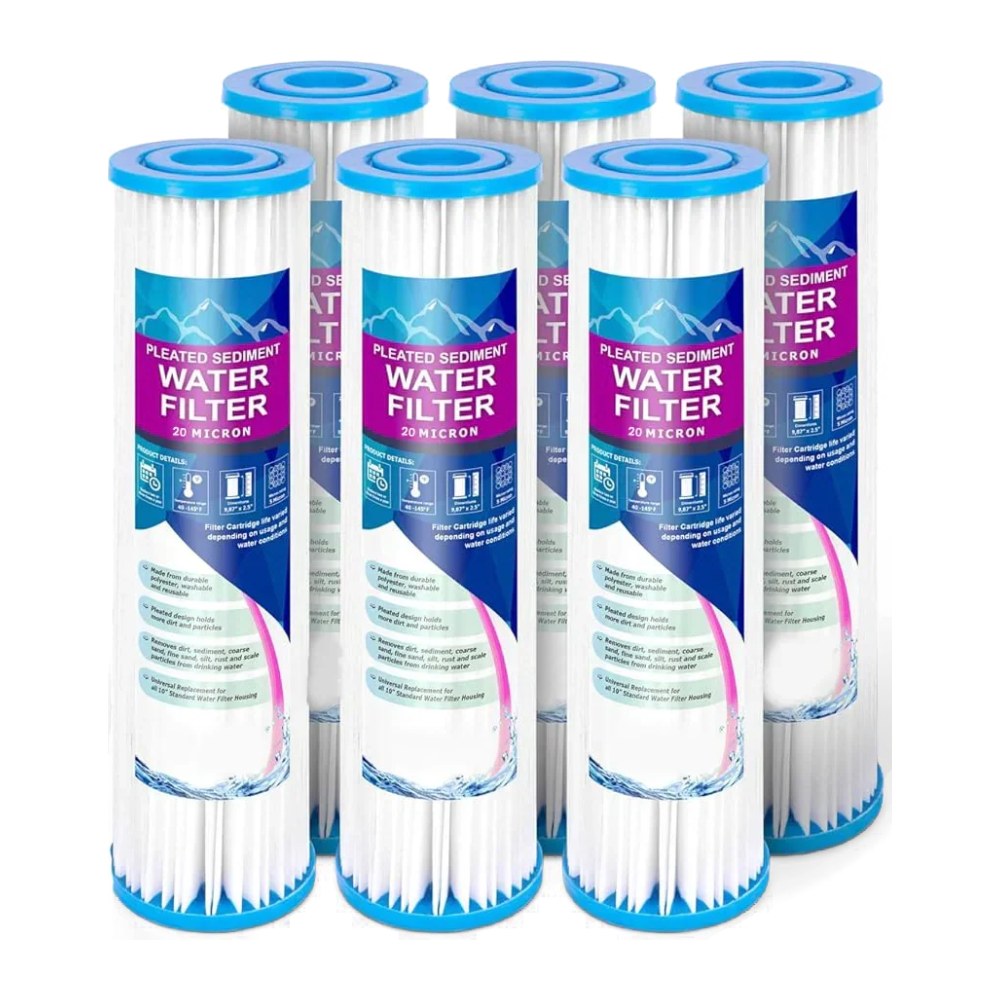 Primal Plunges 20 micron Pro and Elite chiller filters 6-pack on white background
