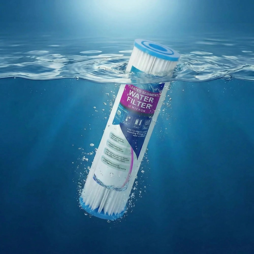 Primal Plunges 20 micron chiller filter in water