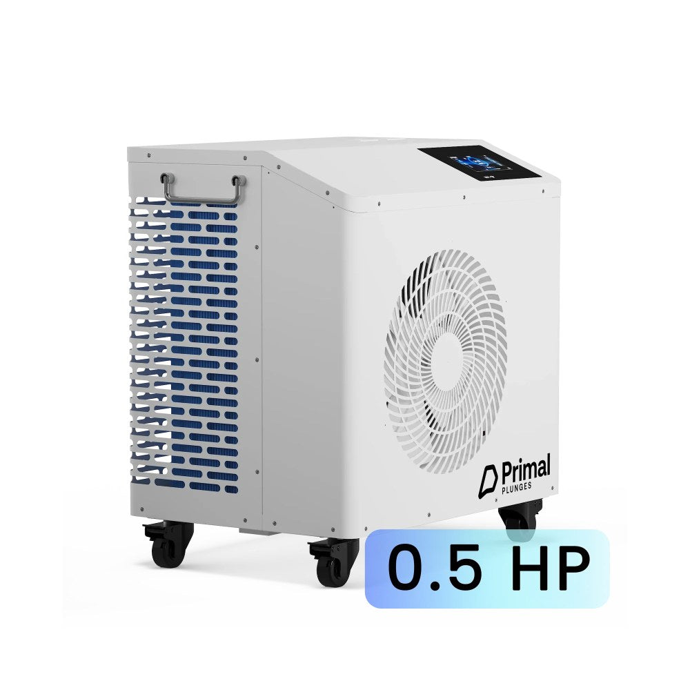 Primal Plunges Pro Chiller 0.5 HP angled view