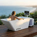 Primal Plunges Whiteout cold plunge overlooking the ocean