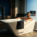 Primal Plunges Whiteout cold plunge in a home gym