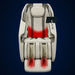 Lower back and foot heating areas glowing red on the Infinity Celebrity Elite Massage Chair front view