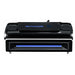 Closed RevitalCore Apex M6 seen head-on with blue wordmark, digital control display and illuminated base strip