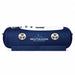 Navy blue inflated RevitalCore Ascent Flex Hyperbaric Chamber with two round windows, top gauge and padded base