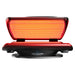Open canopy of the RevitalCore Elevate M7 Light Therapy Bed with both acrylic panels glowing bright red