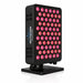 Illuminated RevitalCore X-Aura Pro Tabletop Panel on a white backdrop with all 72 dual-chip LEDs shining red