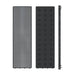 Front, rear and slim side profile views of the black RevitalCore X-Elevate Pro LED Panel with cooling fan grilles