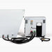 Quick connect hoses linking chiller inlet and outlet ports to the rear of the Revive Plunge Acrylic Plunge Tub