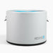 Straight-on studio front view of the Revive Inflatable Pod Plunge Recovery Tub with blue interior showing