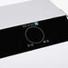 Black glass control panel with digital screen and four touch buttons on top of the Revive Plunge Apex Water Chiller