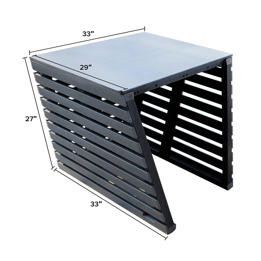 Measurement diagram for the Revive Plunge Chiller Housing Cover marking 33 in width, 33 in depth and 27 in height