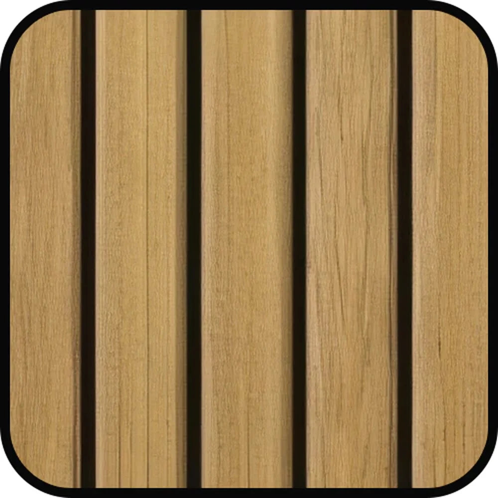 Tan wood-grain deck swatch option for the Revive Plunge Luxury Plunge Cold Plunge Bath cabinet