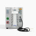 Back panel of the Revive Nova .3hp Chiller with inlet and outlet ports, clear filter housing and power cord