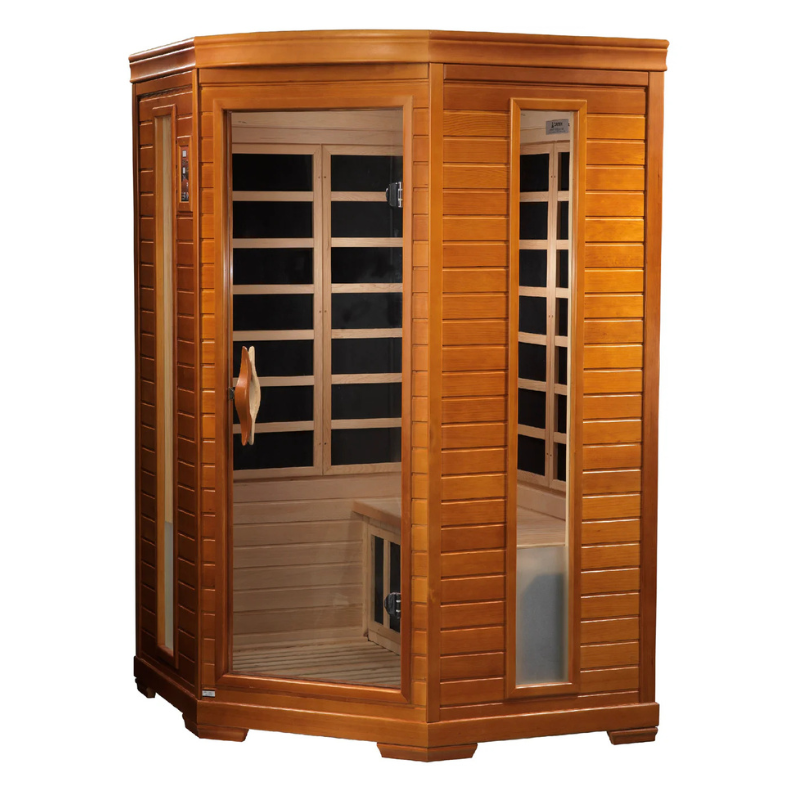 Dynamic "Heming" 2 Person Corner Low EMF FAR IR Sauna