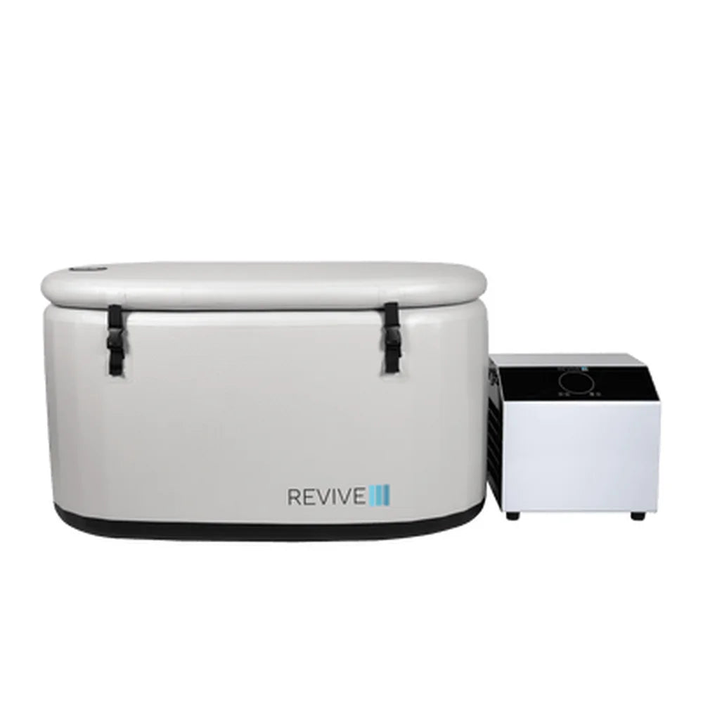 Low resolution thumbnail of the covered Revive Plunge Inflatable Cold Plunge Pool and chiller
