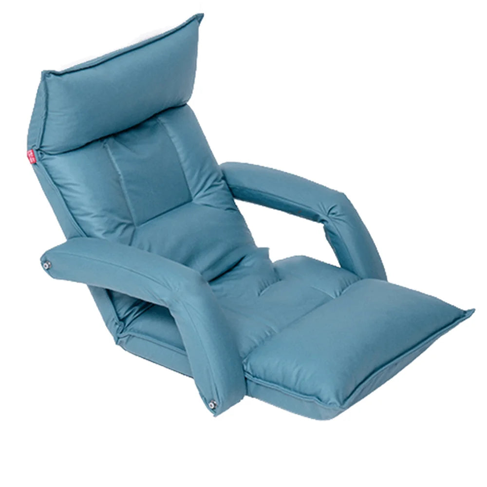 Quilted teal recline chair with armrests included with the Oxyrevo Forward90 Portable Hyperbaric Chamber