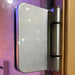 Metal hinge clamping the 6mm tempered glass door of the Blisspod Helsinki Chromotherapy Sauna frame