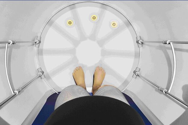 MedEq TimeCapsule Air 1.5 soft-shell hyperbaric chamber: interior view lying inside