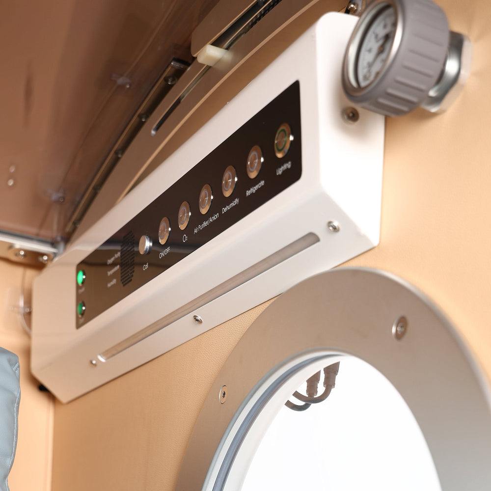 MedEq TimePod 2 triangular hard-shell hyperbaric chamber: interior control strip