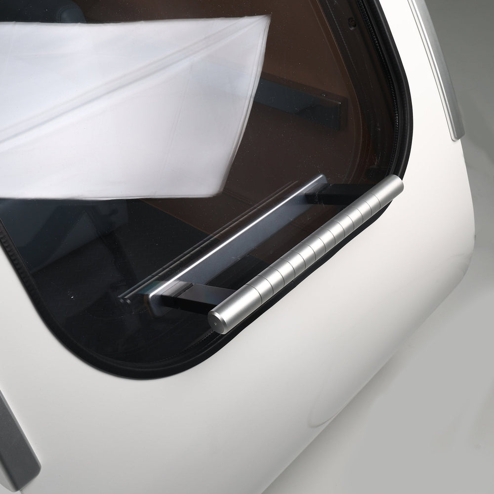 MedEq TimePod 2 triangular hard-shell hyperbaric chamber: door handle