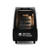 MedEq TimePod 2 triangular hard-shell hyperbaric chamber, black, front view showing seat