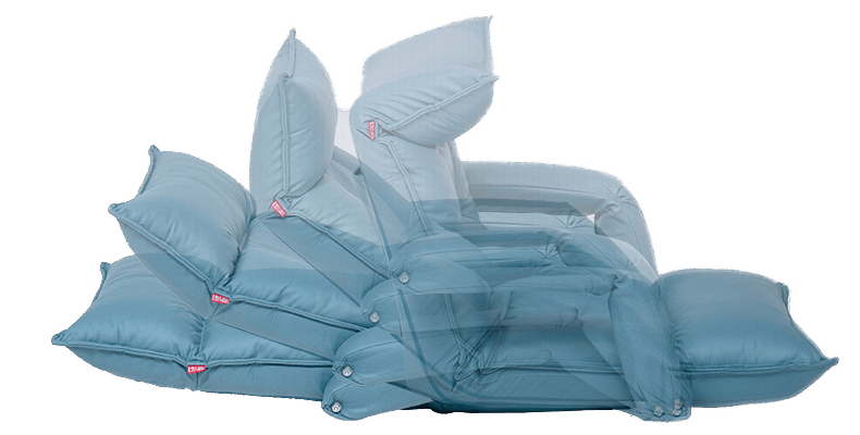MedEq TimePod Air 1.5 Pro soft-shell hyperbaric chamber: inflatable recliner positions
