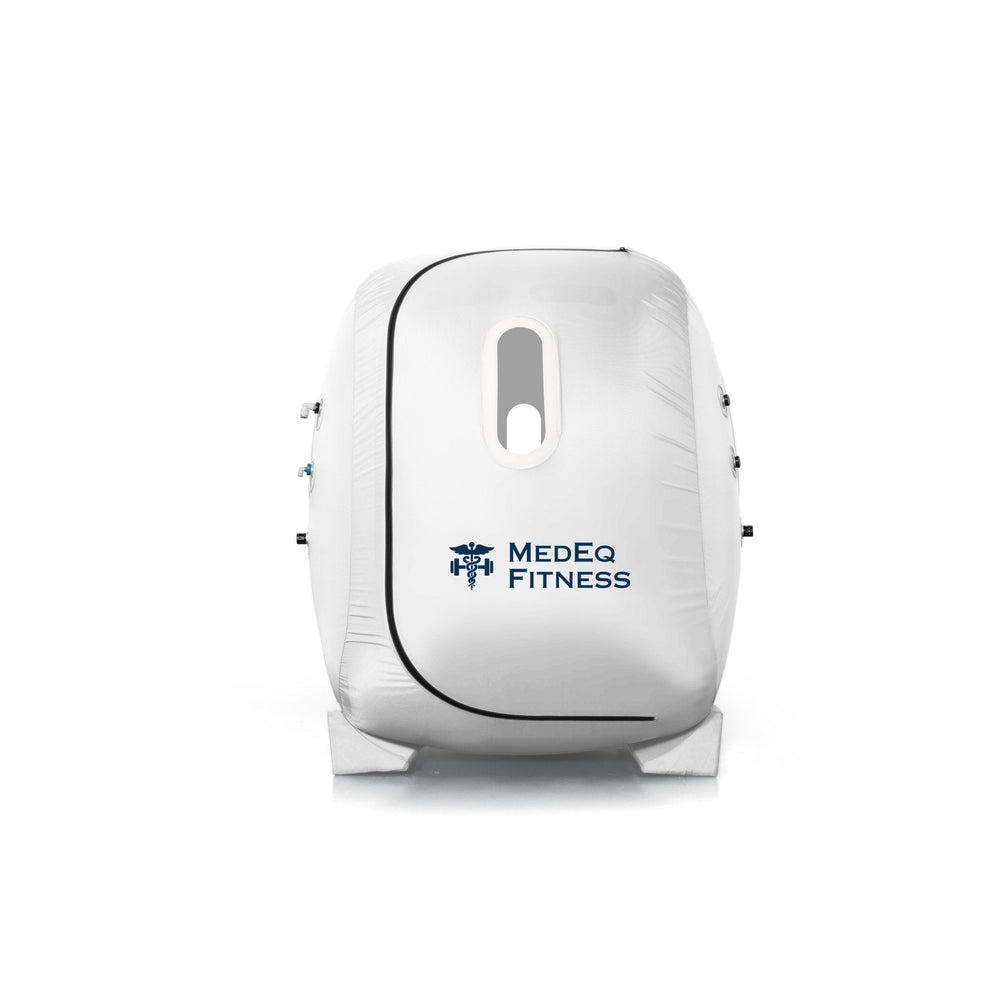 MedEq TimePod Air Wheelchair 1.4 ATA hyperbaric chamber, white, side view