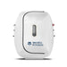 MedEq TimePod Air Wheelchair 1.4 ATA hyperbaric chamber, white, side view with curved zipper entry