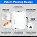 Feature overview labelling cover, seat and cooling on the Arctic White Titan Atlas Cold Plunge Tub