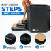 Graphic of the included black inflatable steps with buckle and anti-slip detail for the Titan Atlas Ice Bath