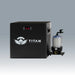 Gen 4 black chiller with external pump and clear filter canister supplied with the Titan Atlas Barrel Ice Bath